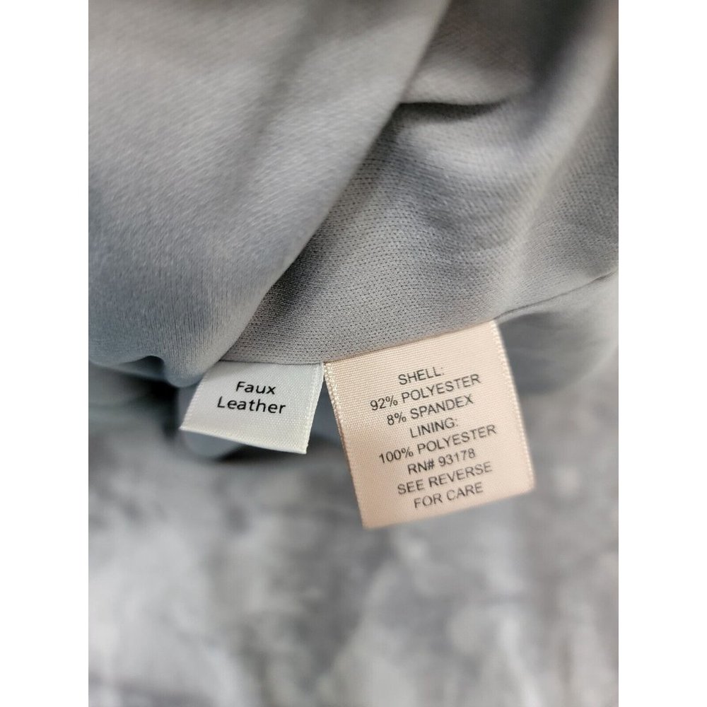 PHILOSOPHY Faux Suede, Lined, Zip, Moto Vest Size Large Gray - Picture 5 of 5